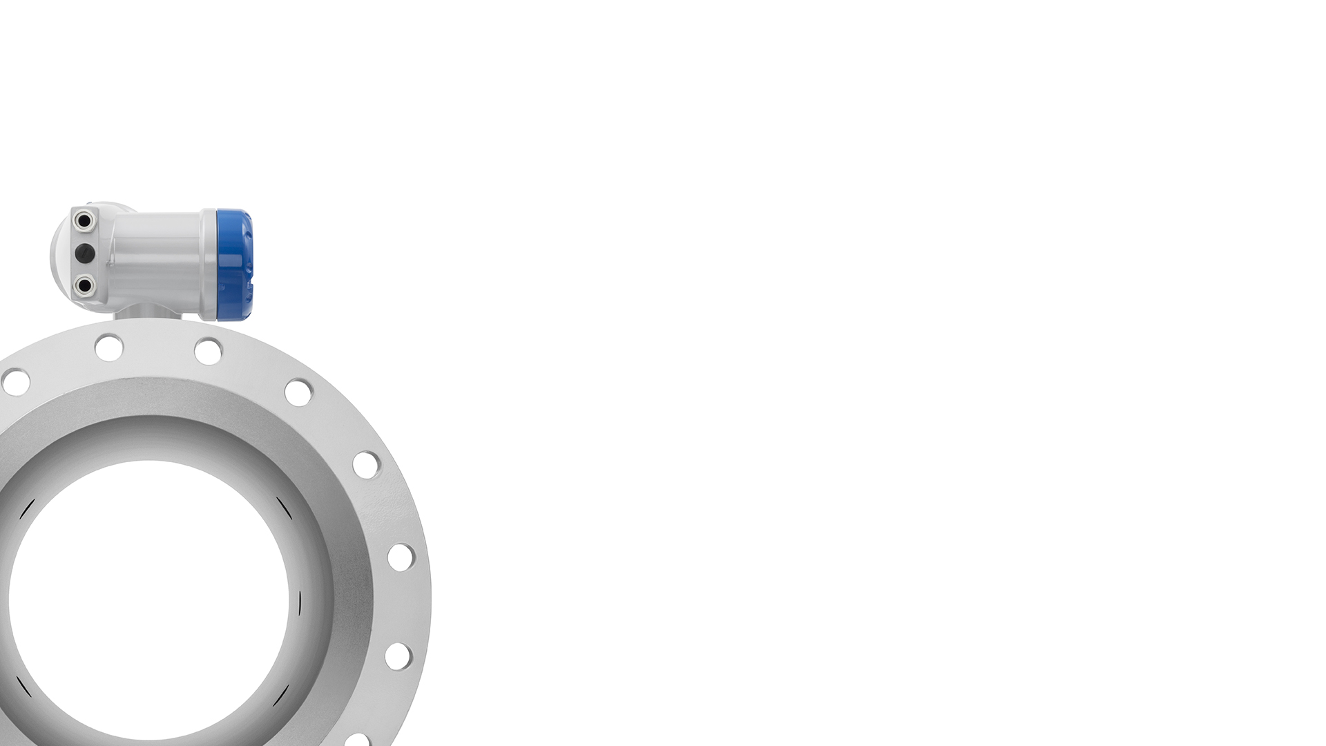 Vue de profil du débitmètre OPTISONIC 3400 avec convertisseurs